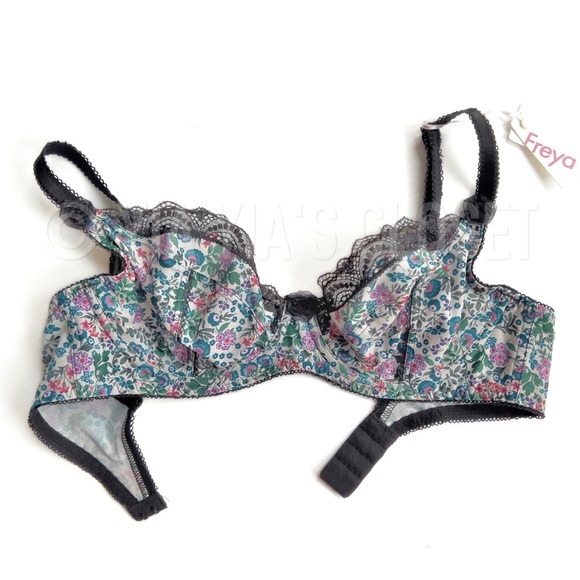 Freya 32D Sapphire Nieve 4061 Non-Padded Floral & Lace Underwire Balcony Bra - Picture 4 of 16